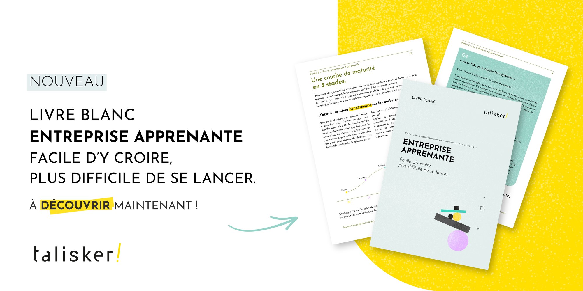 Bannière Livre blanc Entreprise apprenante